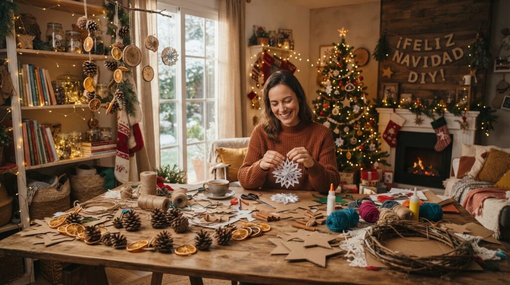 Imagen representativa de Ideas de Manualidades para Decorar en Navidad sin Gastar de Más