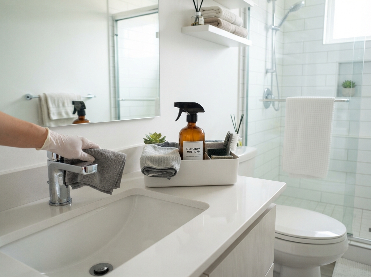 Detalles paso a paso de Guía para Limpiar el Baño a Fondo en Menos de 30 Minutos