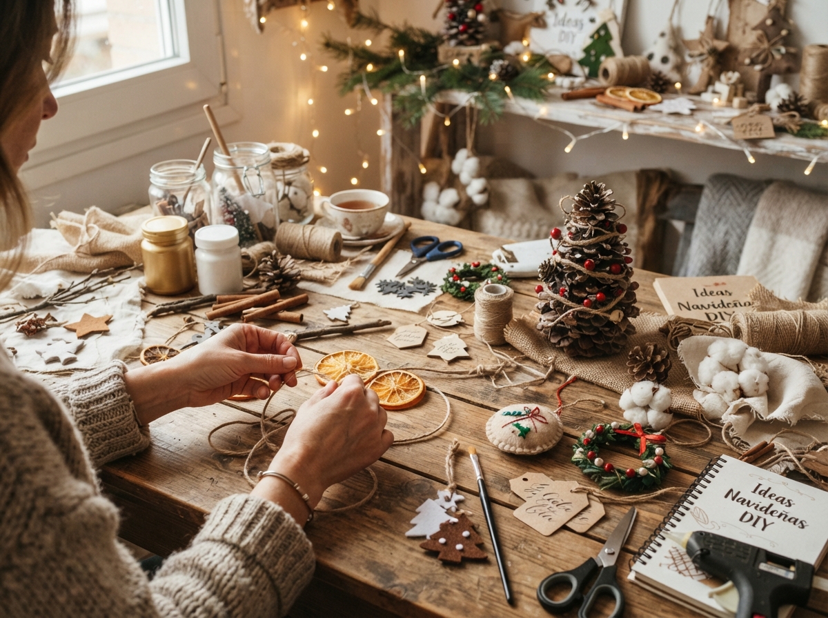 Detalles paso a paso de Ideas de Manualidades para Decorar en Navidad sin Gastar de Más