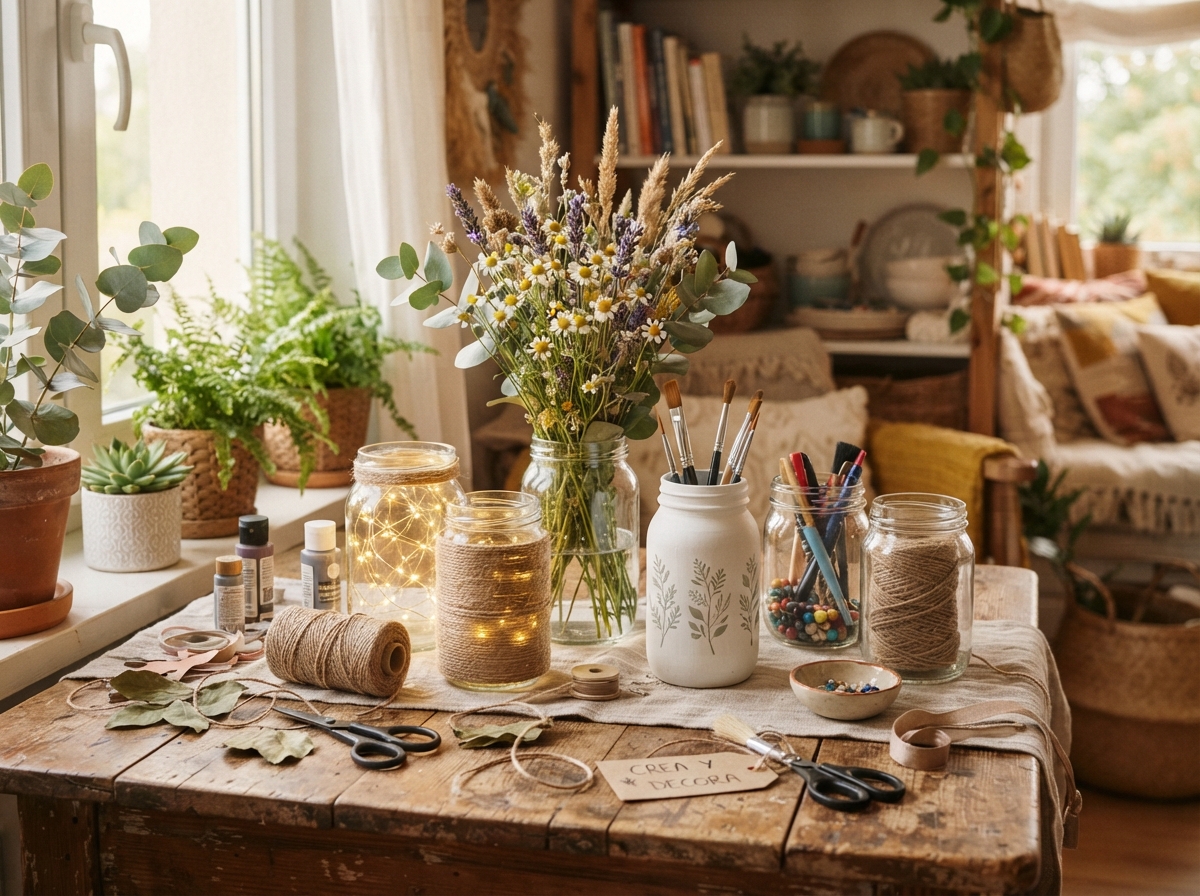Detalles paso a paso de Cómo Reciclar Frascos de Vidrio en Decoración para tu Hogar
